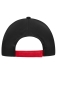 Preview: 6 Panel Polyester Cap in schwarz / rot